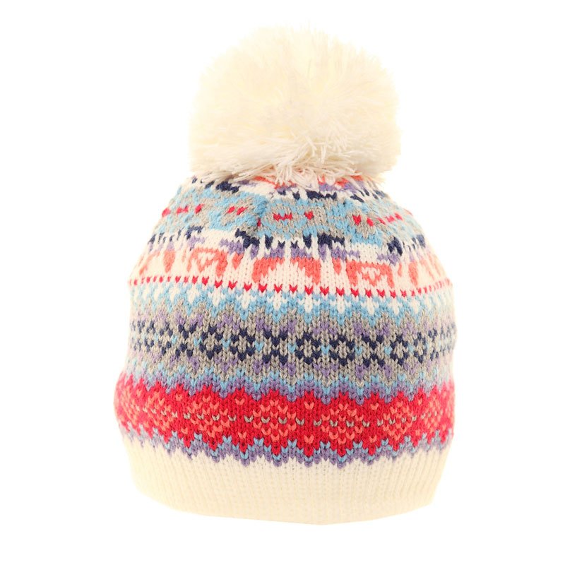 C420-girls double layer knitted bobble hat - SSP Hats