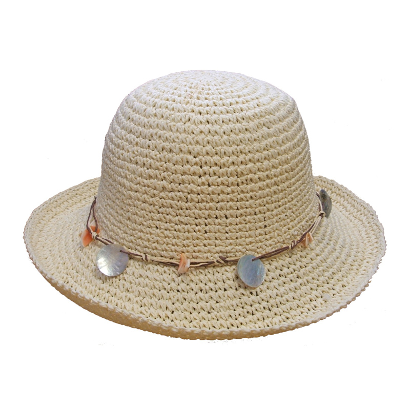 S89 women's crushable straw hat / shell band SSP Hats