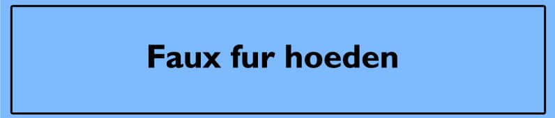 Faux fur hoeden