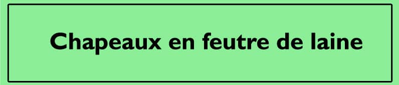 Chapeaux en feutre de laine