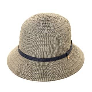 A1277-Womens tapered cotton short brim hat Bulk ladies tapered cotton short brim hat in blue