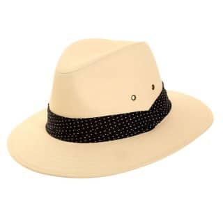 Wholesale mens cotton fedora with spotty band
