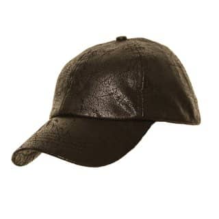 A1288-Mens leather look baseball cap Wholesale men's baseball cap with leather look