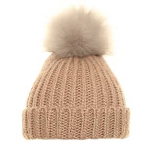 Wholesale ladies knitted hat with large pompom