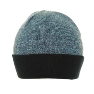 A1325-Mens marl effect basic ski hat Wholesale mens ski hat with basic marl effect in light blue