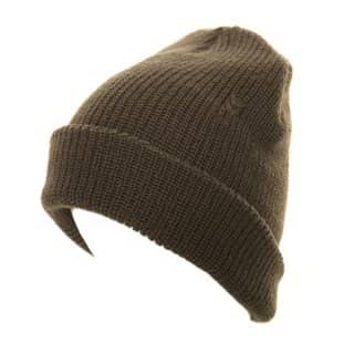 A1332-Mens knitted ski hat Mens knitted ski hat with marl effect patterning in grey