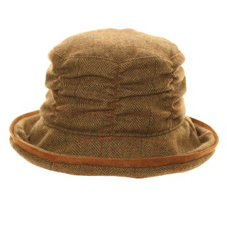 A1341- WOMENS TWEED WIDE BRIM HAT