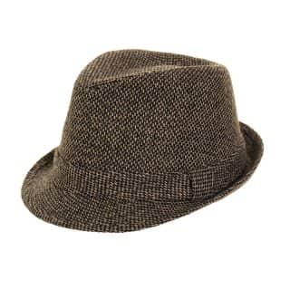 A1348-Mens waffle effect trilby Wholesale mens trilby featuring a waffle effect