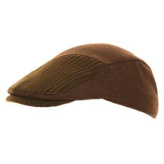 A1353-Mens flat cap with a ribbed peak Wholesale mens flat cap featuring a ribbed peak