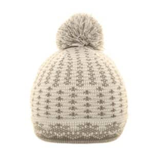 A1375-Adults unisex bobble hat Supply of unisex bobble patterned hat in white