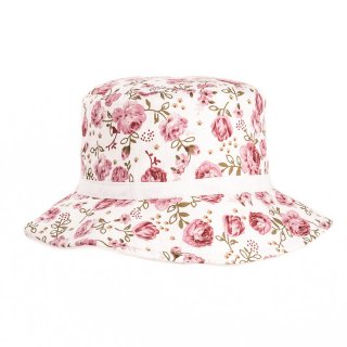 A1394-Ladies rose print bush hat Wholesale rose print bush hat and wide brim