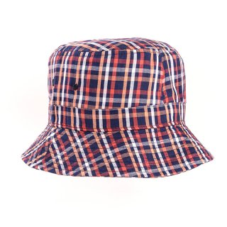 Wholesale mens checked bush hat in colour red