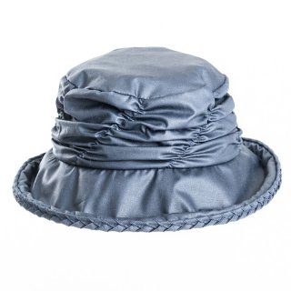 A1415 - Ladies wax hat/ short back brim Wholesale navy wax hat with short back brim