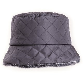 Wholesale quilted bush hat with faux fur lining