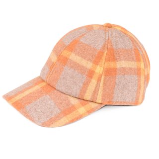 A1539-Adults unisex check baseball cap Wholesale unisex tan checks baseball caps