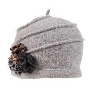 Wholesale ladies detail felt hat with side flowers