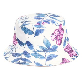 A1581-Ladies floral pattern bucket hat Wholesale ladies floral pattern bucket hat in dark colours