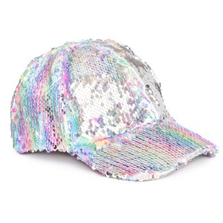 A1591-Ladies flipable sequin baseball cap Wholesale ladies flipable pastel sequin baseball cap