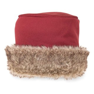 A1611- LADIES COLOURED BUCKET HAT WITH FAUX FUR BRIM