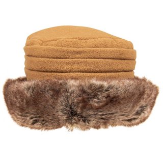 A1644- WOMENS WIDE BRIM HAT WITH FAUX FUR BRIM