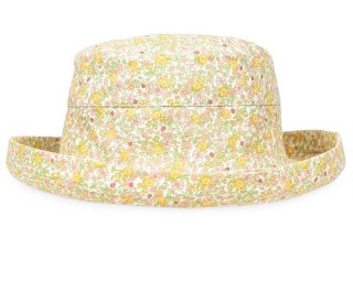 A1658- LADIES FLORAL PRINT TURN UP BRIM SUN HAT A1658- LADIES FLORAL PRINT TURN UP BRIM SUN HAT