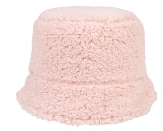 A1692- LADIES TEDDY BEAR FUR BUCKET HAT WITH FLEECE LINING