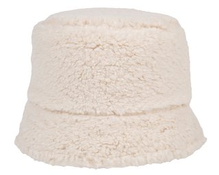 A1693- LADIES TEDDY BEAR FUR BUCKET HAT WITH FLEECE LINING