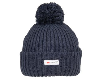 A1705- MENS THINSULATE RIBBED KNITTED BOBBLE HAT
