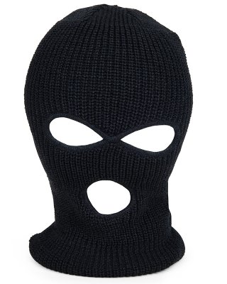 A1713- MENS BLACK 3 HOLE SAS BALACLAVA