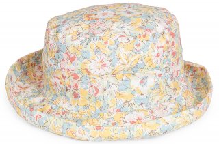 A1735- LADIES FLOWER PRINT TURN UP BEIM SUN HAT