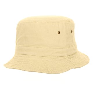 Wholesale relaxed bush hat with eyelets and washed look