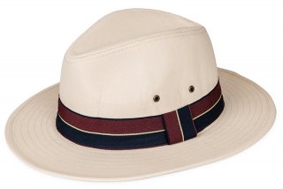 A1747- MENS FEDORA HAT WITH STRIPE BAND