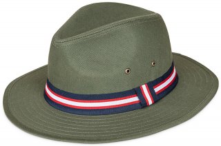 A1748- MENS FEDORA HAT WITH STRIPE BAND