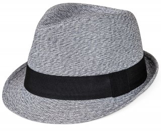 A1750- MENS TRILBY HAT WITH BLACK RIBBON BAND