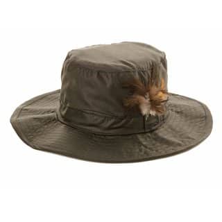 A182-Large wax hat with feather