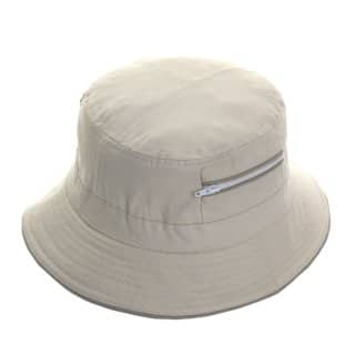 Wholesale 2-tone adults bush hat in stone and khaki
