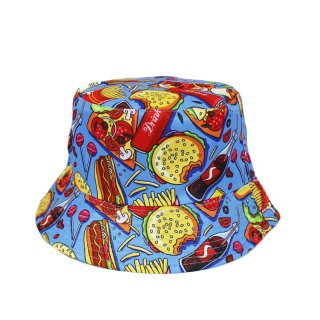 A1916 - PK OF 6 ADULT UNISEX PIZZA BUCKET HAT