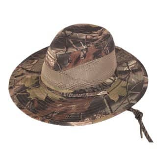 Wholesale mens forest camo fedora with air vents