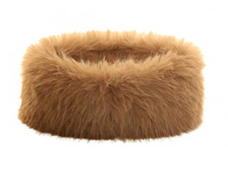 A2042- PK OF 12 NATURAL FAUX FUR HEADBAND