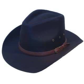 Wholesale black wide brim cowboy hat