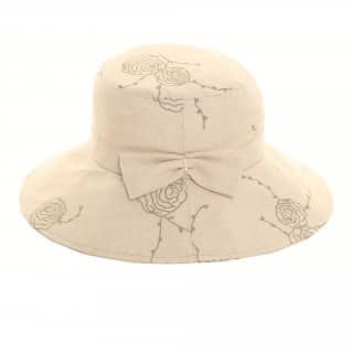 A249 - WOMEN'S LINEN FEEL WIDE BRIM SUN HAT