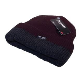 Wholesale Thinsulate two tone ribbed ski hat in black and grey