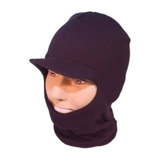 A354/B - KNITTED PEAK BALACLAVA - BLACK