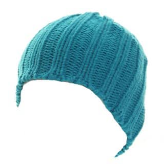 A432 - LADIES SPARKLY CHUNKY RIBBED KNITTED HAT
