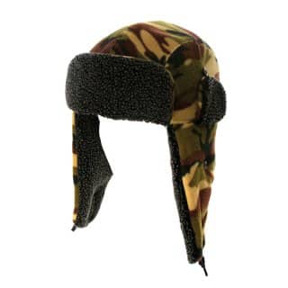 A688 - Camo fleece trapper Wholesale camo fleece trapper