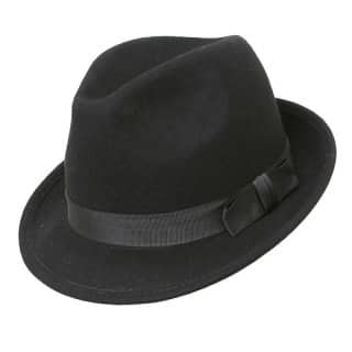 Wholesale black adults unisex felt trilby