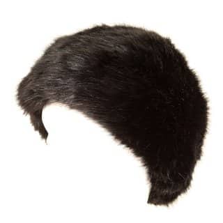 A910 - Faux fur cossack hat Wholesale faux fur cossack hat in black