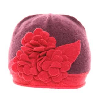 A928 - LADIES WOOL HAT WITH FLOWER TRIM