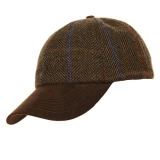 AE35-Unisex tweed baseball cap Wholesale unisex brown tweed baseball cap