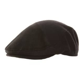 AE42-Mens flat cap with a cord pattern on the front panel Wholesale navy mens flat cap with a cord pattern on the front panel